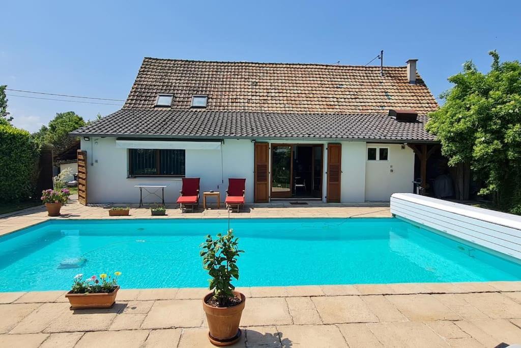 Alsace Bas-Rhin Logis Independant Avec Piscine Privee Apartment Alteckendorf Bagian luar foto